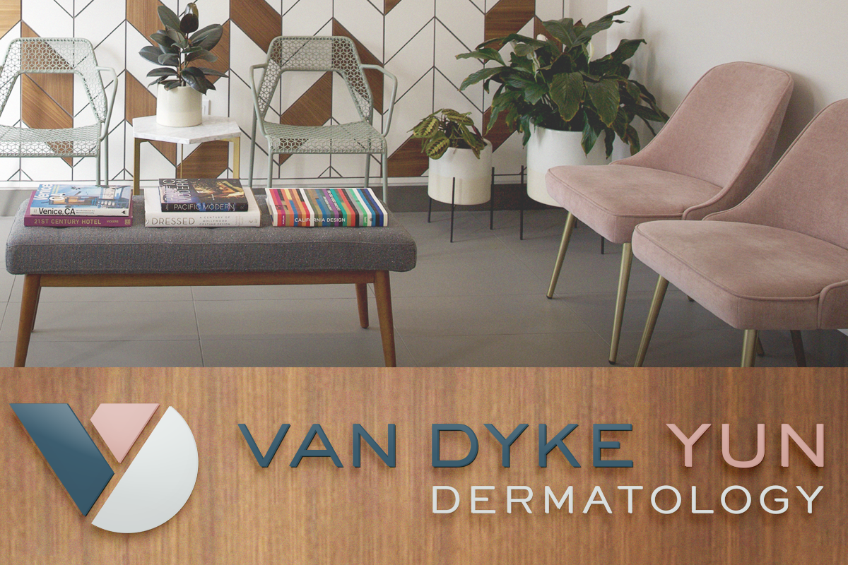 Van Dyke Yun Dermatology logo and office lobby